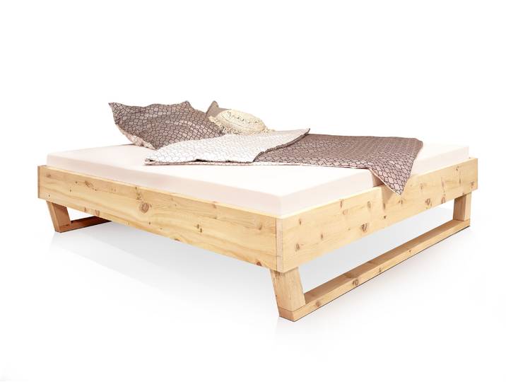 ZABINO Holz-Kufenbett aus Zirbe, Material Massivholz, ohne