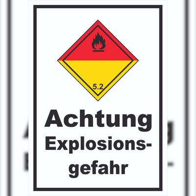 HB-Druck Schild Organische Peroxide explosiv hochkant A0 (841x1189mm)