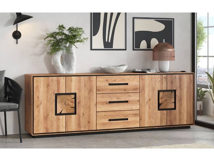 Sideboard 226x77cm 'Zarah' Wildeiche geölt