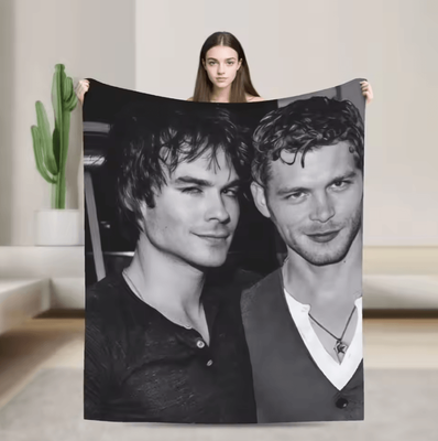 Inspire Curations Damon Salvatore Vampire Diaries Fleece Throw Blanket 2 76x102cm