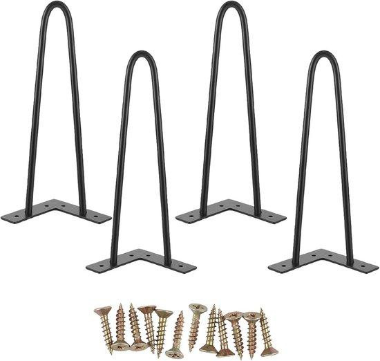 Set van 4 metalen haarspeld tafelpoten van 30 cm voor meubels