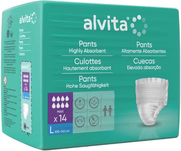 Alvita Cueca Incontinência Maxi L 14 unidades