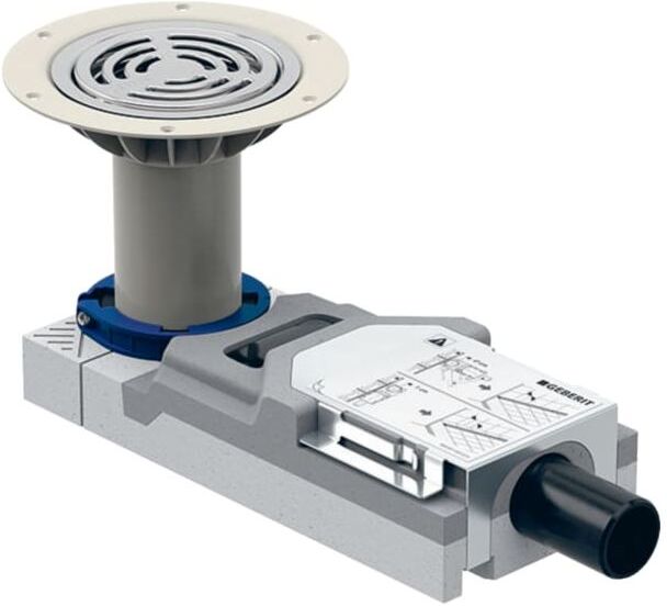 Geberit Setaplano Duschbodenablauf 154057001 Ø 40 mm, für Estrichhöhe am Einlauf 94-114mm