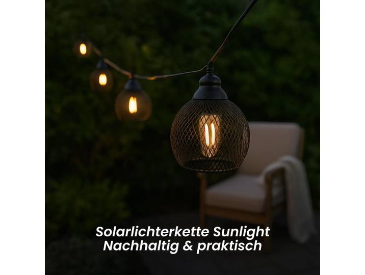 Star Trading 482-59, Leichte Dekorationskette, Schwarz, Schwarz, 1 Glühbirne(n), LED, Warmweiß