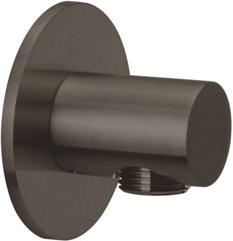 Herzbach Design iX PVD Brauseanschlussbogen 21.995100.1.40 Black Steel, Rosette d= 70mm