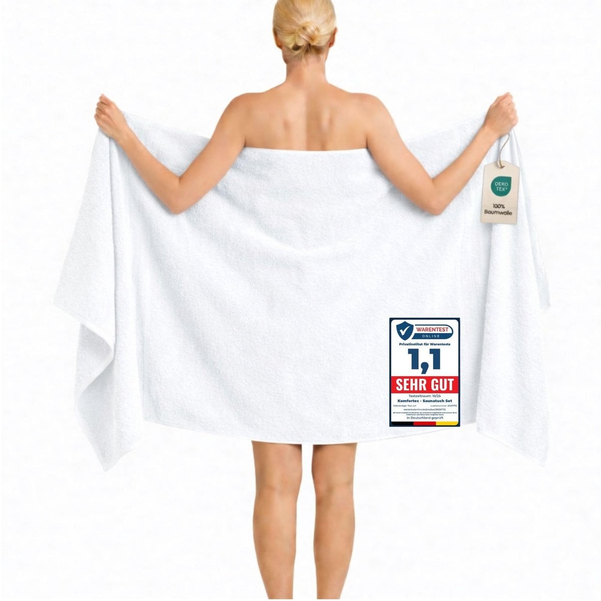 SnelShoppen XXL Badhanddoek van 100% Katoen, 100 x 200 cm