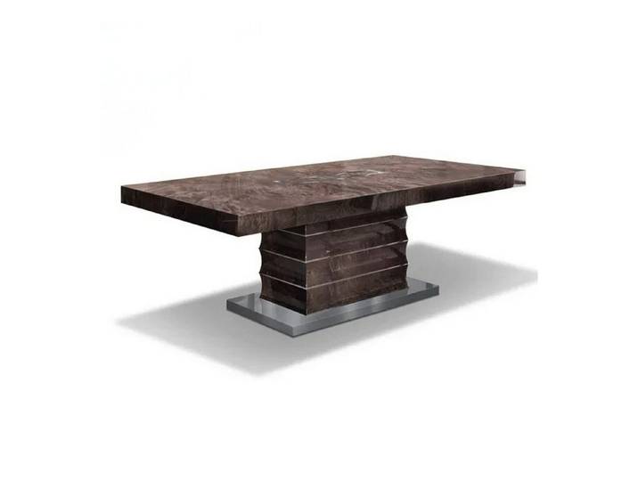 mukuhi Esstisch ESSTISCH Rechteckig 10 Personen Holz Edelstahl Luxus