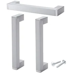 ID Dinkel 10 x EDELSTAHL Möbelgriffe 224mm Lochabstand 15mm Möbelgriffe QUAD Griffe für Küchenschränke Möbel