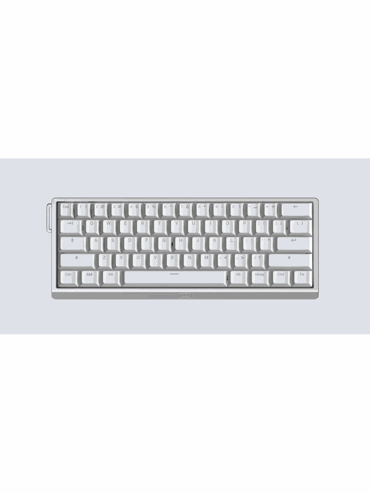 Wooting 60HE v2 - Gaming Tastatur (TKL) - 60% - Englisch (US) - Silber