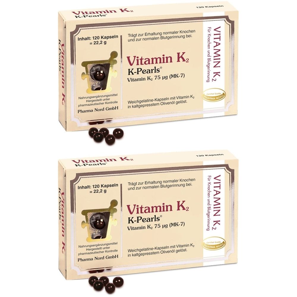 Vitamin K2 K-Pearls Weichkapseln 2x 2x120 St