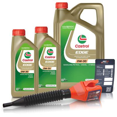 Castrol 7 L EDGE 0W-30 + Ölwechsel-Anhänger + Einfülltrichter [Hersteller-Nr. 15F642]