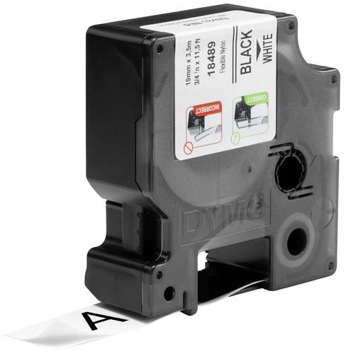 DYMO IND RHINO 18489 Bandfarbe: Weiß Schriftfarbe:Schwarz 19 mm 3.5 m