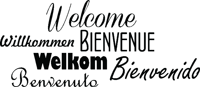 Ambiance-sticker Sticker texte Welcome