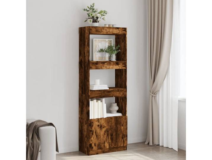 vidaXL Highboard, Highboard 63x33x180 cm Räuchereiche Holzwerkstoff