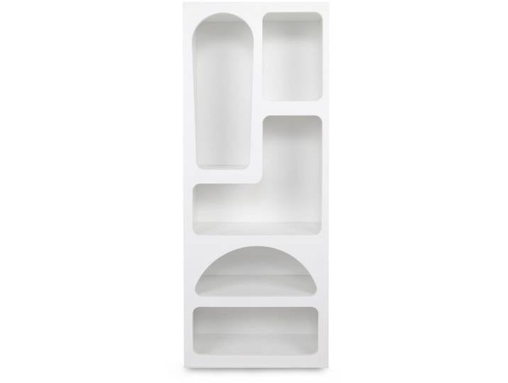 Bibliothèque organique 5 niches blanche 60 cm