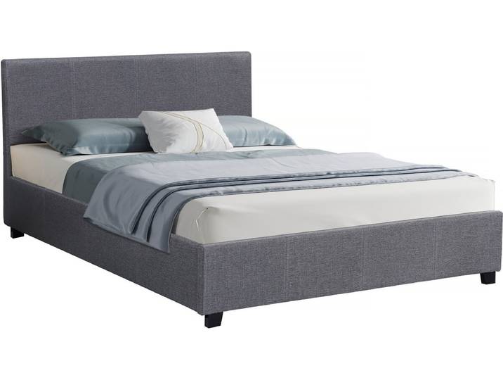 Lit double avec coffre Carla - 180 x 200 - Gris