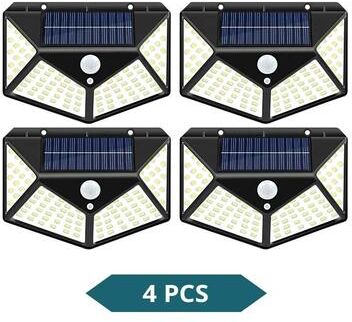 Uplift Picks Waterproof Solar Motion Sensor Light Outdoor LED Wall Garden Lamp 4 Pcs