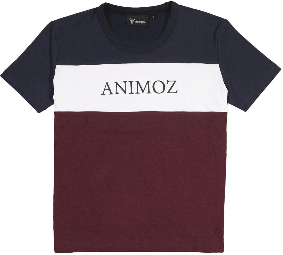 Animoz  - Uzio Bleu Blanc Bordeaux - L - Tee-shirt