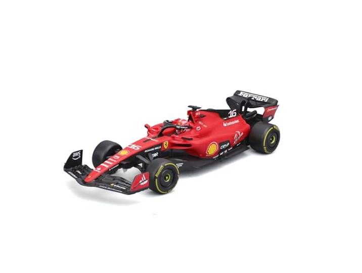 Maisto Tech - Ferrari SF-23 Leclerc Schaal 1:24 Radiografisch Bestuurbaar Voertuig, RC 2.4 GHz met Lithium Batterij en Semi-Proportionele Besturing, Officiële Ferrari Licentie