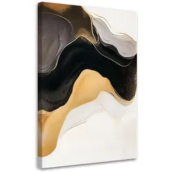 LEINWANDBILD Marmor-Abstraktion Gold 80x120cm