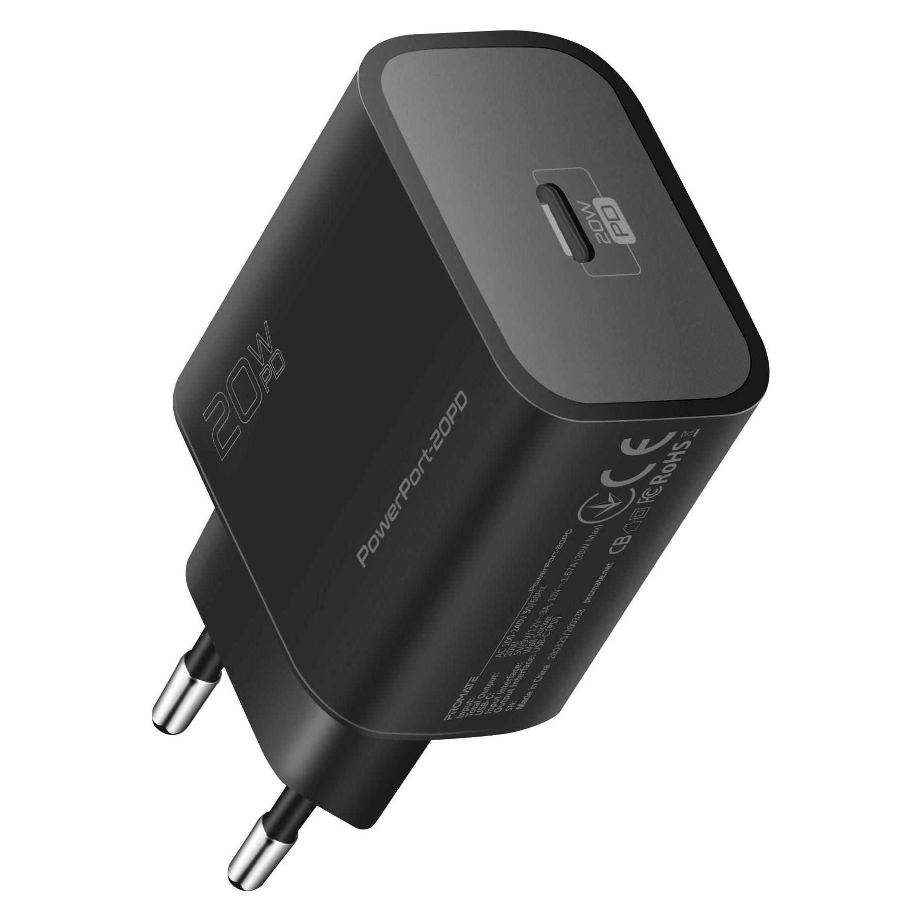 ProMate PowerPort-20PD (20 W, 1 Port) (POWERPORT-20PD.EU-BK)