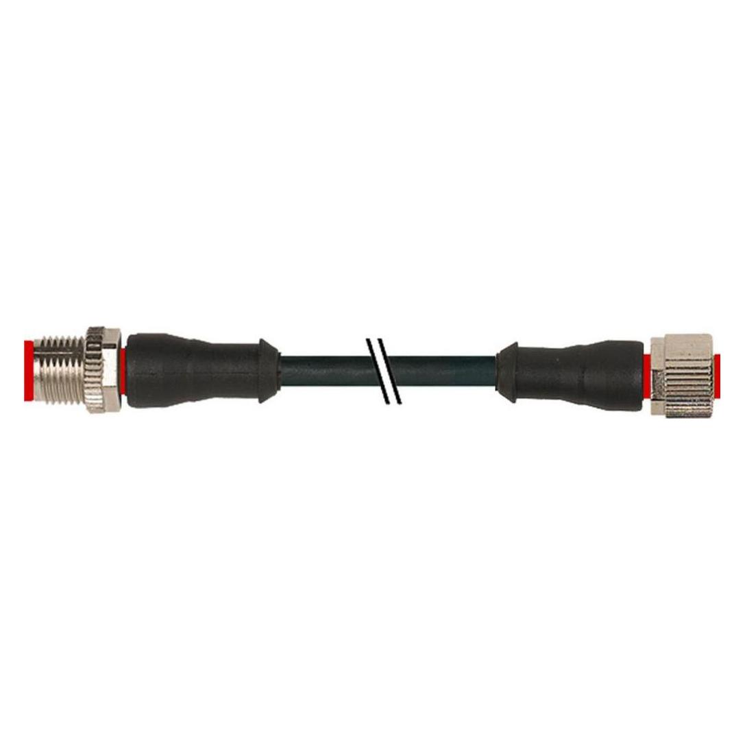 RS PRO konfektioniertes Sensorkabel 4-adrig, Stecker gerade / M12 Buchse gerade, Länge 2m (1747874)