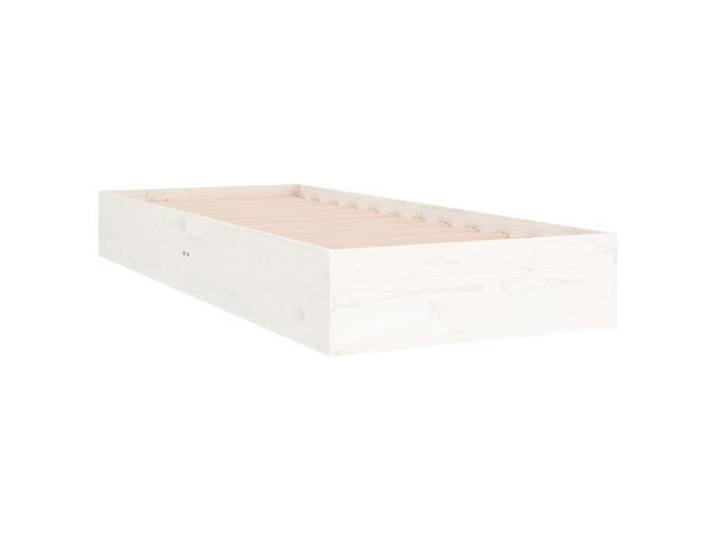 Bon plan  Lit simple en bois pour adolescent/Adulte Cadre de lit - Non matelas - blanc - Bois massif 90x190cm - Pour chambre