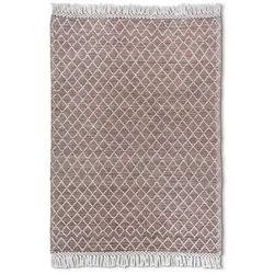 Webteppich Lennos 160 x 230 cm Polyester Braun