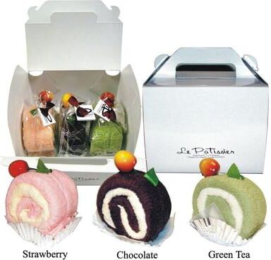LCM HOME Roll Cut Cake Towels w/ Fruit Magnet Set of 2