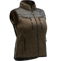 Damen Strickweste "INUIT TEDDY" - S - green-melange