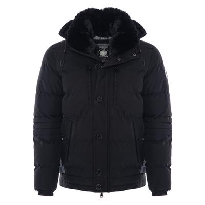 Winterjacke CARISMA "CARISMA Winterjacke 1191 Winterjacke", Herren, Gr. XXL, schwarz, Obermaterial: 100% Polyester PES., uni, regular fit, Rundhals, Jacken Winterjacke, mit Kapuze