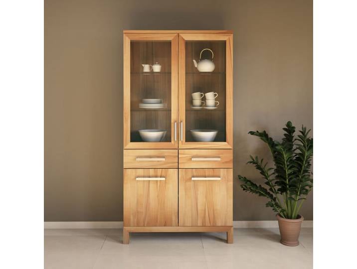 Exklusive Esszimmer Vitrine Kernbuche massiv