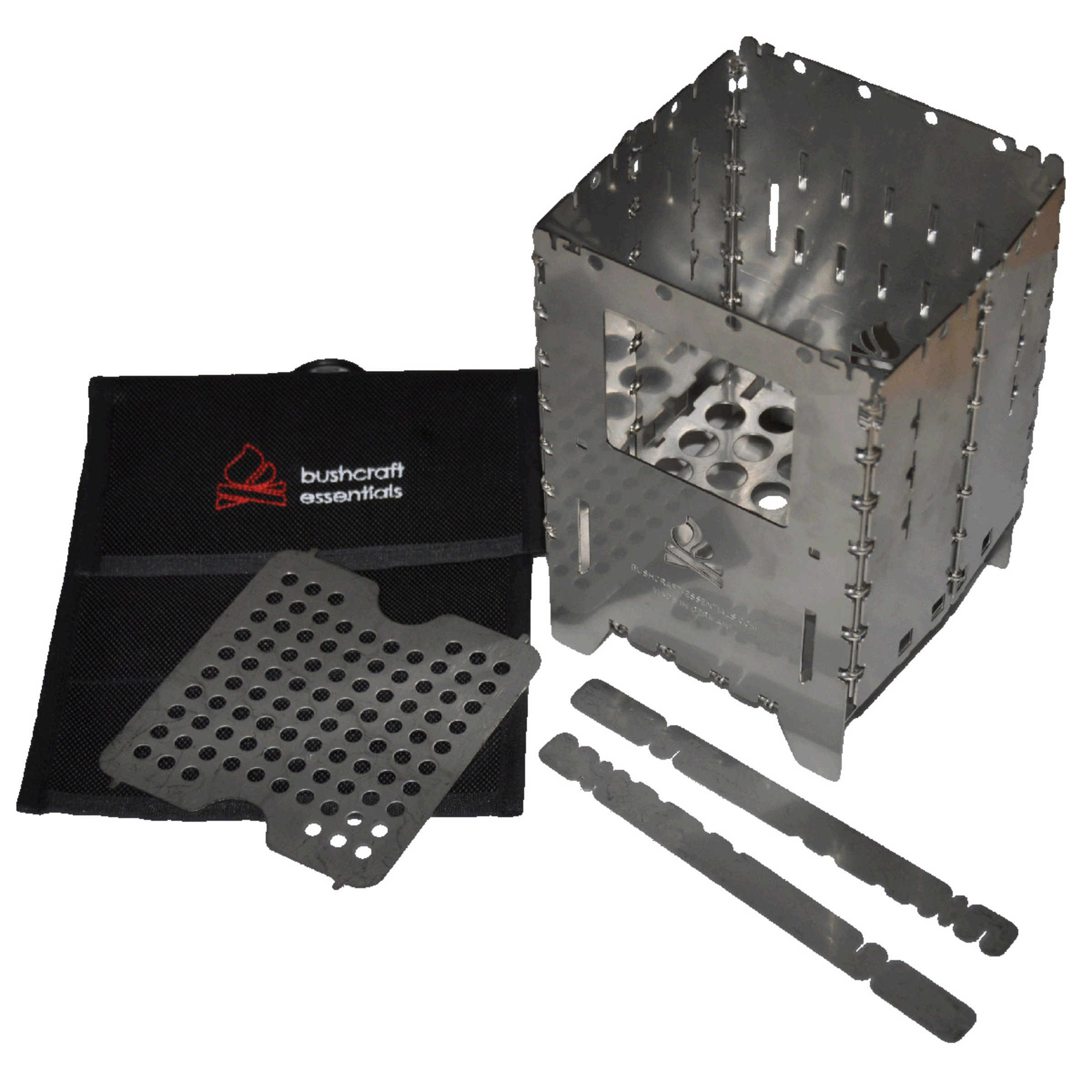 Bushcraft Essentials Bushbox XL Profi Set Hobokocher Campingkocher grau Trekking