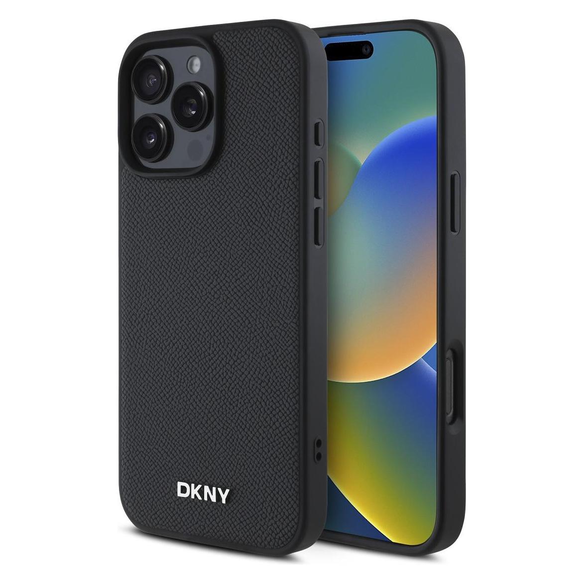 DKNY Silver Metal Case (Apple iPhone 16 Pro) (DKHMP16LPGHLMK)