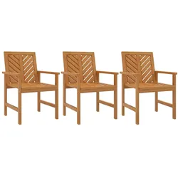 vidaXL Garten-Essstühle 3 Stk. Massivholz Akazie