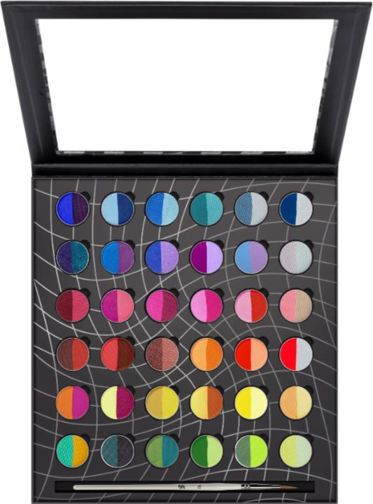 Ultimate Split Rainbow - 36 Pan Palette - Glisten Cosmetics