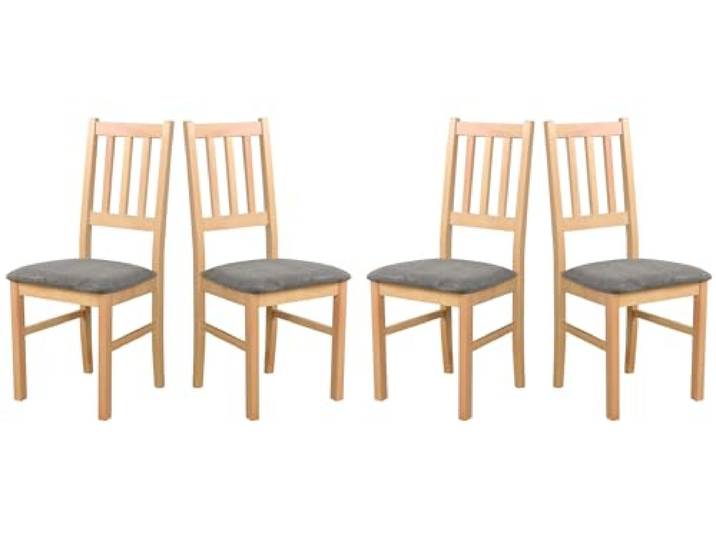LeafDesign Küchenstühle 4er Set - Stuhl Buche Massiv - Esszimmerstuhl 120 kg - Stühle Esszimmer 4er Set - Holzstuhl - Esstischstühle - Esszimmerstühle Holz - Graphit - Hygge 91