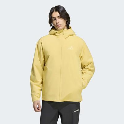 Outdoorjacke ADIDAS TERREX "MULTI ESSENTIALS CLIMAPROOF, ISOLIEREND", Herren, Gr. 3XL, gelb (pyrite), Obermaterial: 100% Polyester, Jacken Outdoorjacke