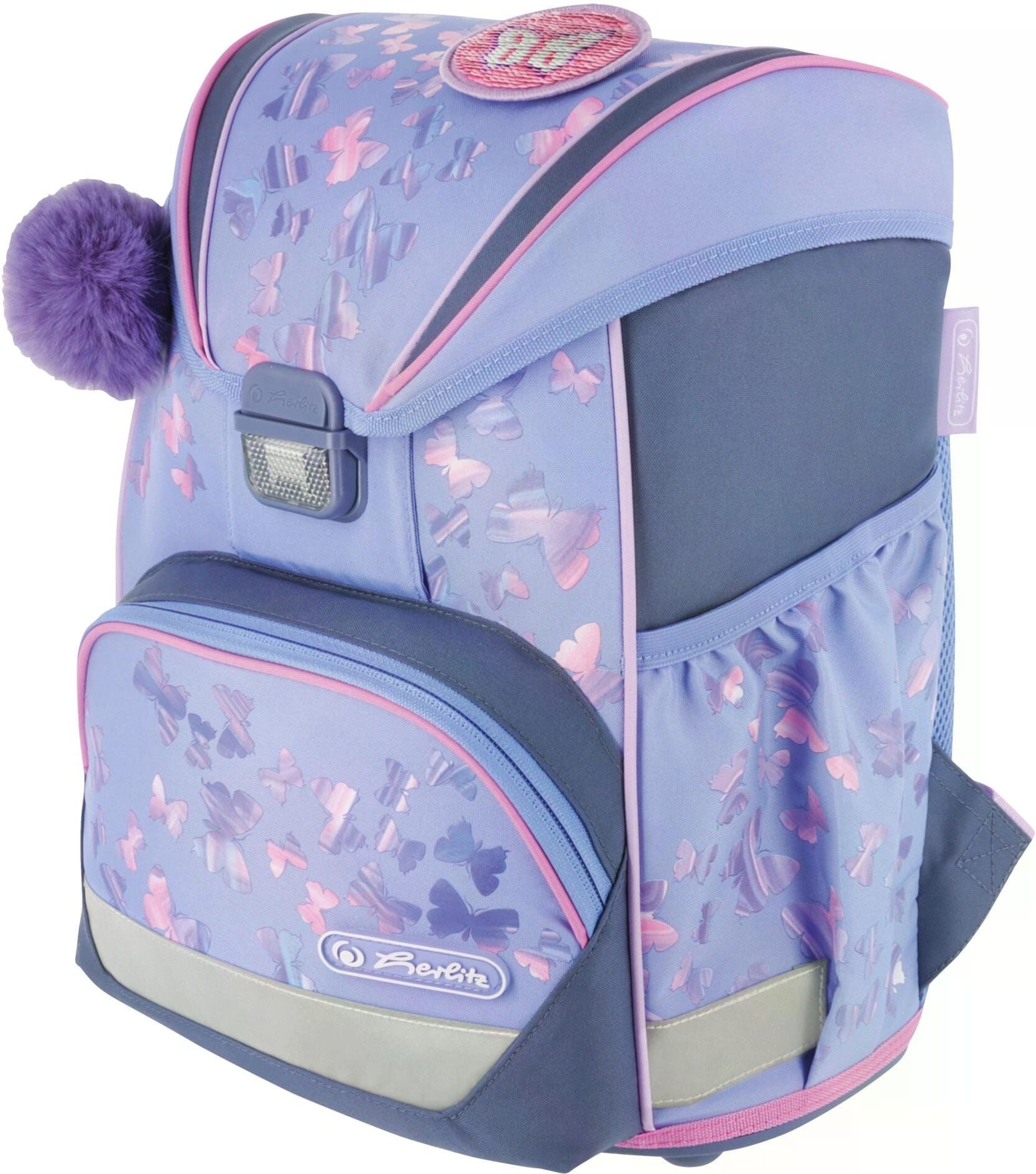 Schulranzen HERLITZ, Kinder, Gr. B/H/T: 28cm x 36cm x 21cm, rosa (hellrosa), Polyester, Rucksäcke Schulranzen hellrosa B/H/T: 28cm x 36cm x 21cm
