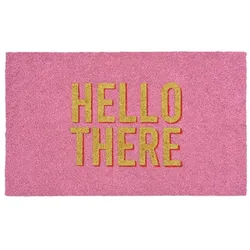 Giftcompany, Fussmatte, Hello there, Glitzer Rosa, 75 x 45 cm (75 x 45 cm)