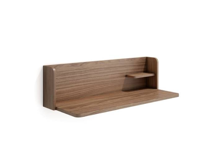 Bureau mural en placard noyer 25x90x35 cm