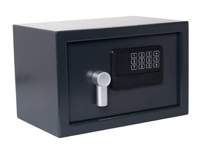 Pavo - Premium kluis met elektronisch slot, Afmeting: 31 × 20 × 20 cm, Donkergrijs, klein – 8040391