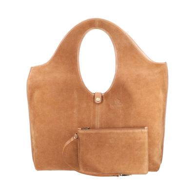 Henkeltasche MELVIN & HAMILTON "Melvin & Hamilton Taschen Leder", Damen, Gr. onesize, mittelbraun, Leder, Taschen