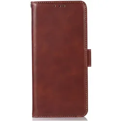 Avizar Anti-RFID Leder Wallet Etui für Galaxy A27 (Samsung Galaxy A27), Smartphone Hülle, Braun