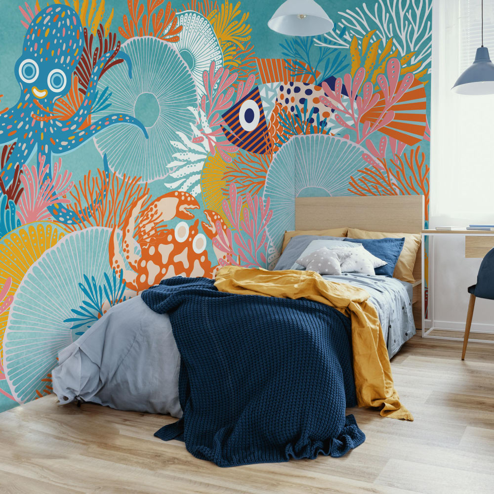 Acte Deco Papier peint marin, couleurs 300 x 250cm Multicolore 300x250x300cm