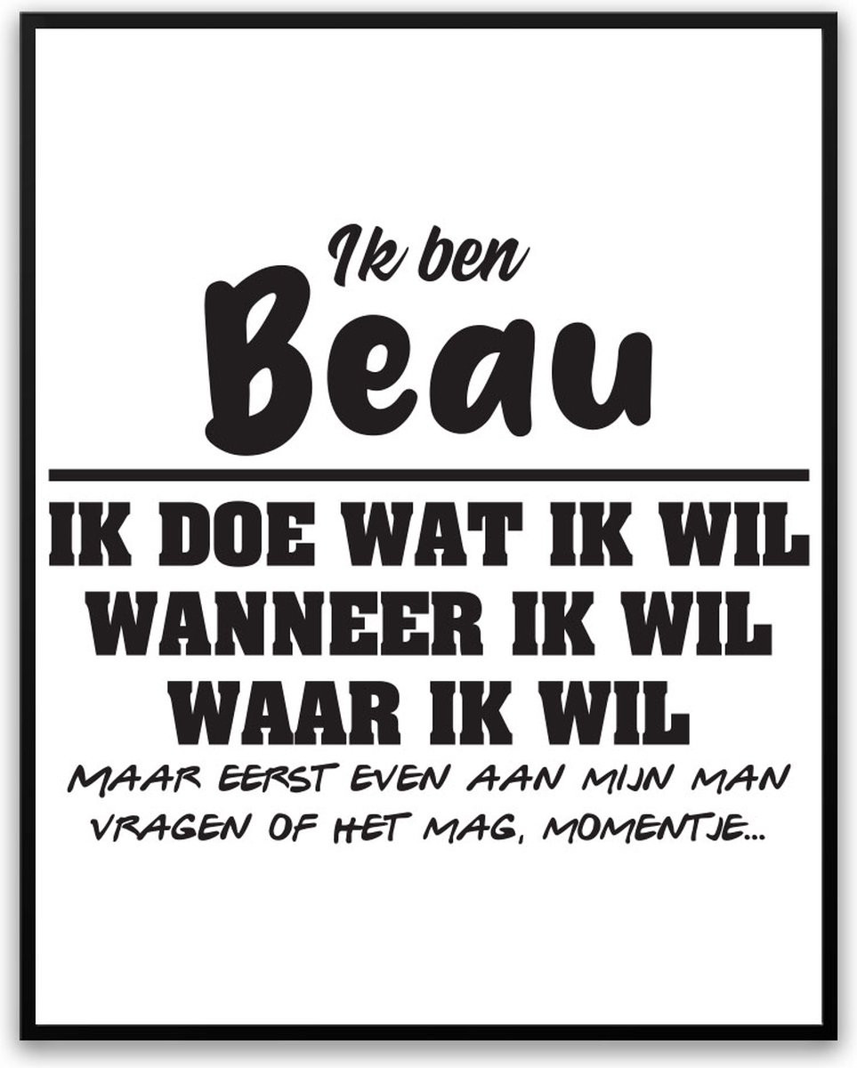 Beau Fotolijst met glas Partner toestemming vragen - 40 x 50 cm