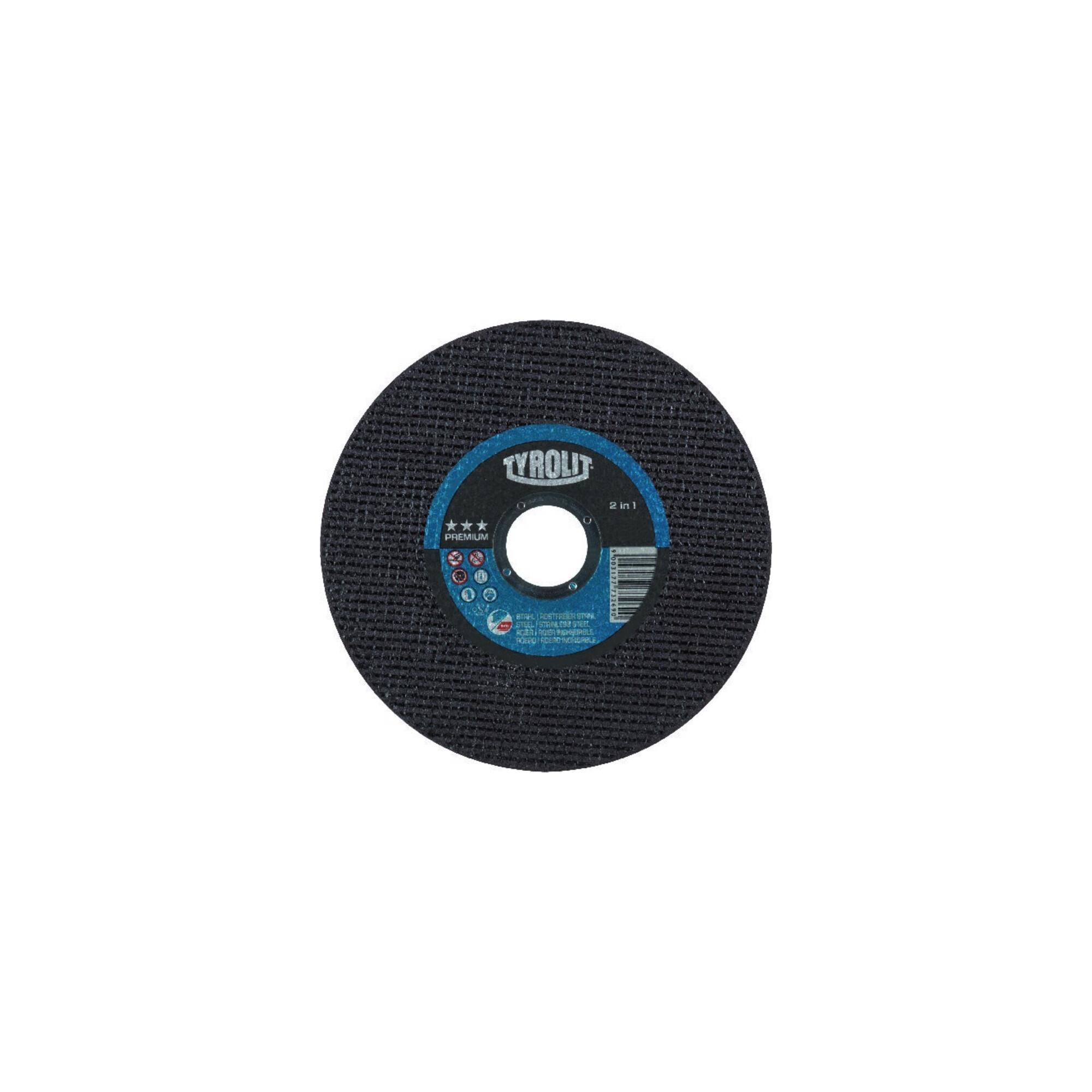 TYROLIT Trennscheibe 2in1 PREMIUM 125x1,0 mm gerade für Stahl/VA (34332792)