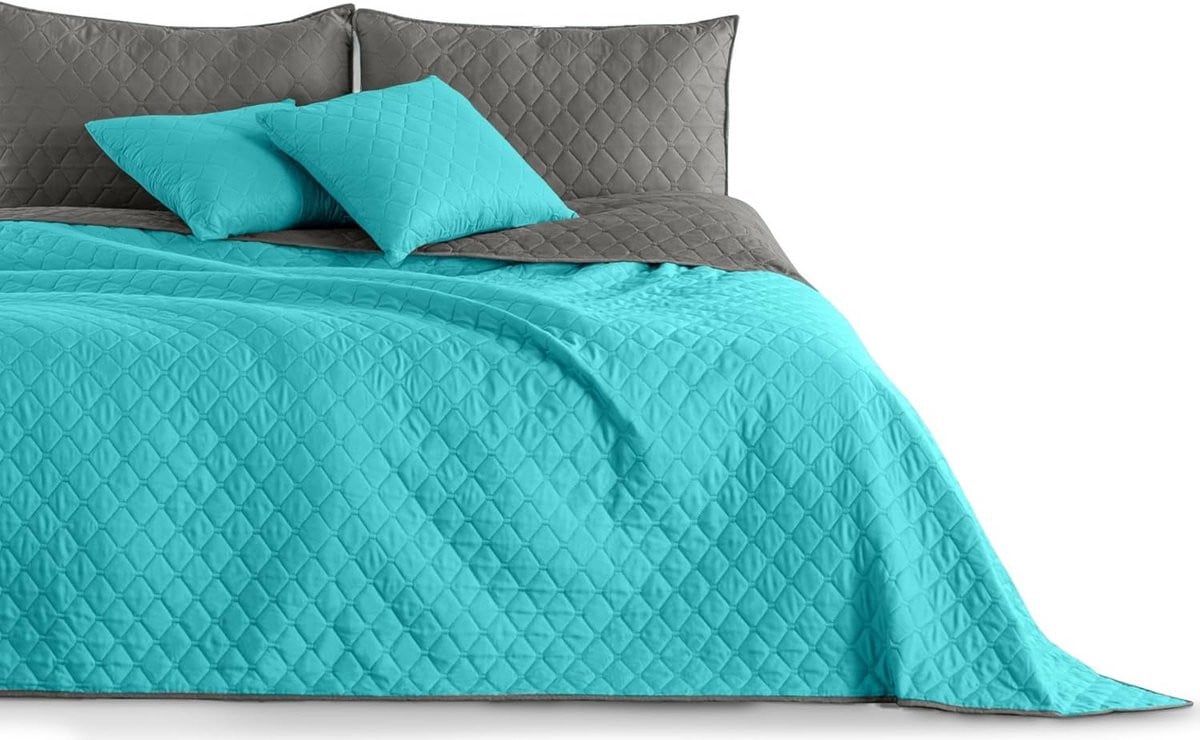 Onderhoudsvriendelijke tweezijdige beddensprei van 100% polyester