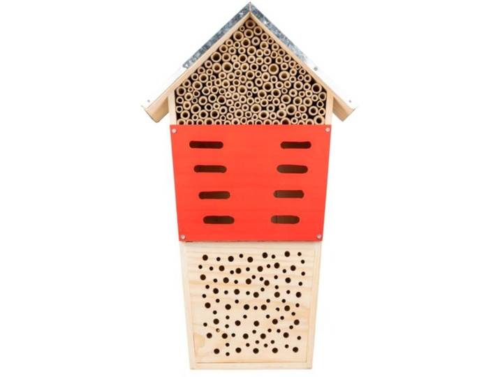 Insektenhotel Windhager Tower - Farbe: rot - Insektenhotel