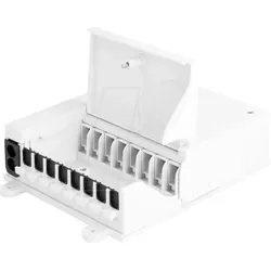 DELOCK 87949 - LWL Wandverteiler, 8 Port, weiß